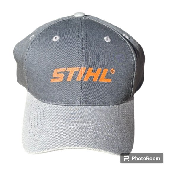 Stihl Hat Cap Strap Back Gray Orange Proud Owner Tools Adjustable Graphic NEW - Picture 1 of 10